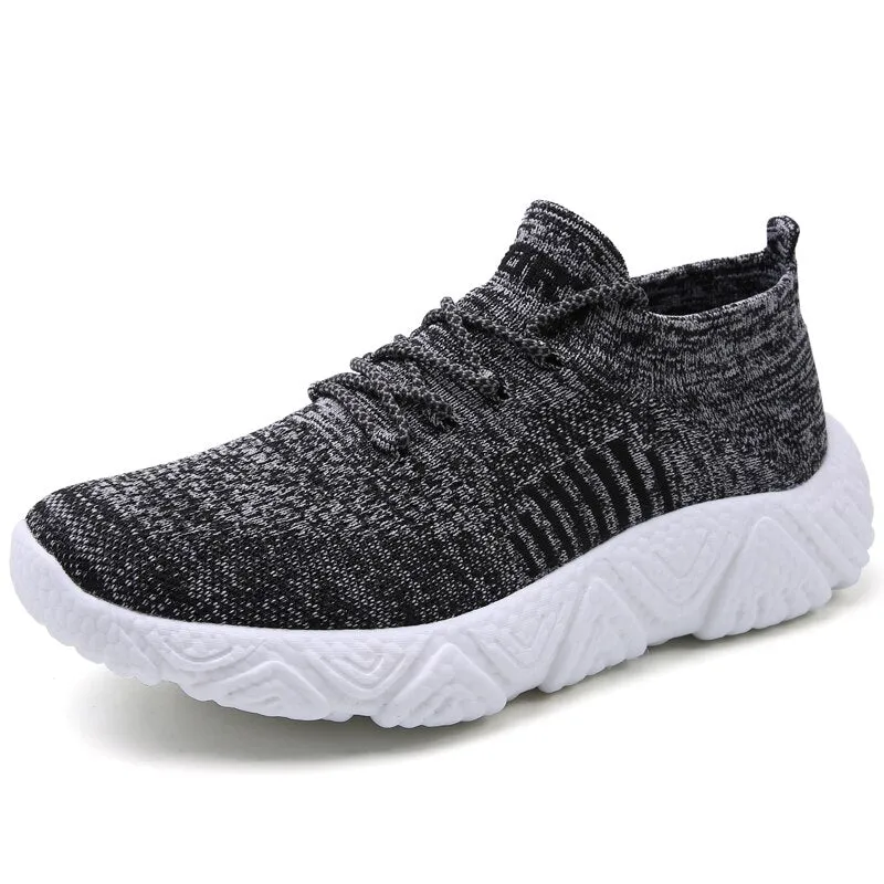 Advbridge Spring Breathable Men Shoes Knitted Mesh Men Sports Sneakers Lightweight Soft Sole Running Shoes Big Size Gym Footwear Men