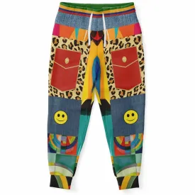 Afro-Queen Solace Denim Rainbow Eco-Poly Unisex Joggers