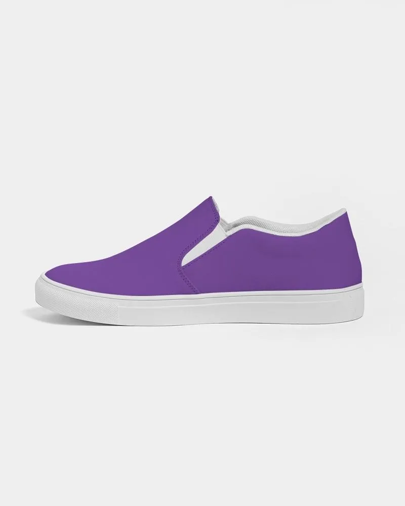 Bright Violet Slip-On Canvas Sneakers | Men's | Bright Pure Violet | C75M100Y0K0