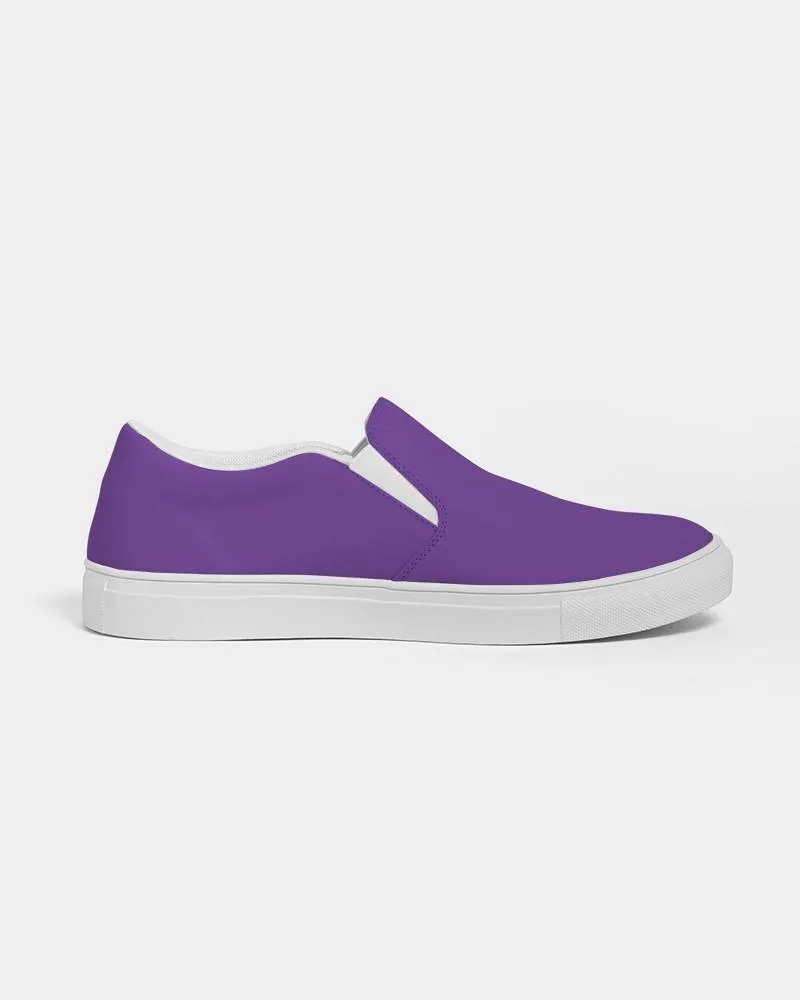 Bright Violet Slip-On Canvas Sneakers | Men's | Bright Pure Violet | C75M100Y0K0