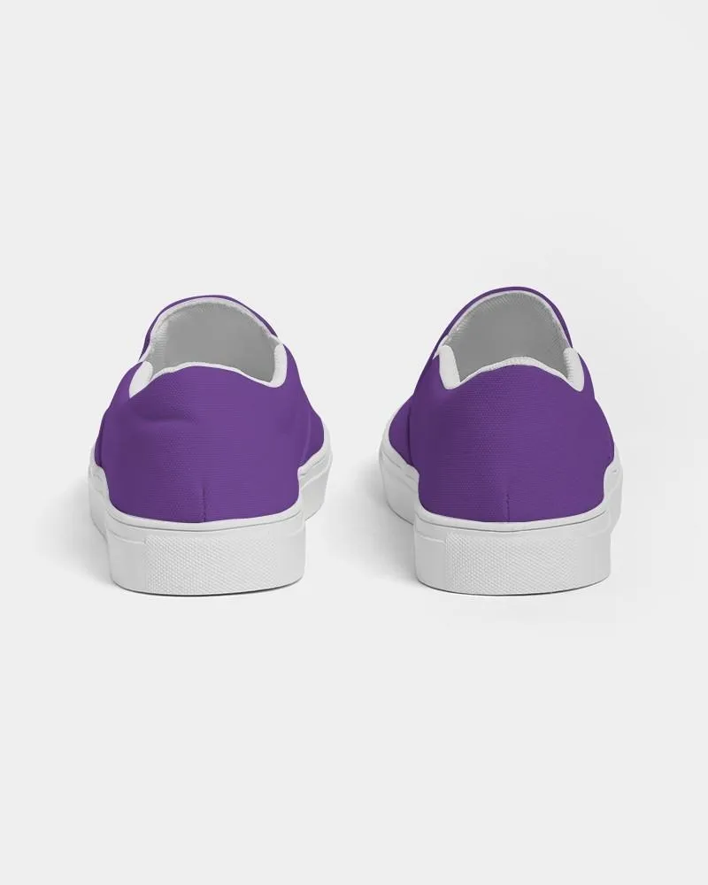 Bright Violet Slip-On Canvas Sneakers | Men's | Bright Pure Violet | C75M100Y0K0