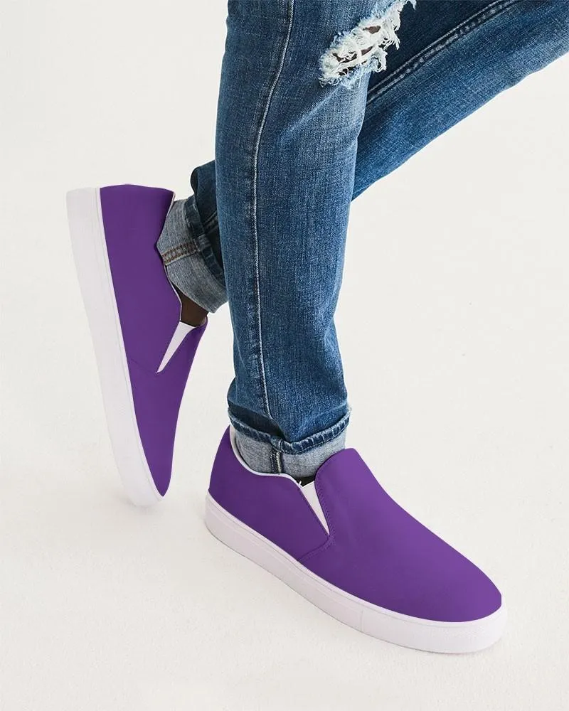 Bright Violet Slip-On Canvas Sneakers | Men's | Bright Pure Violet | C75M100Y0K0