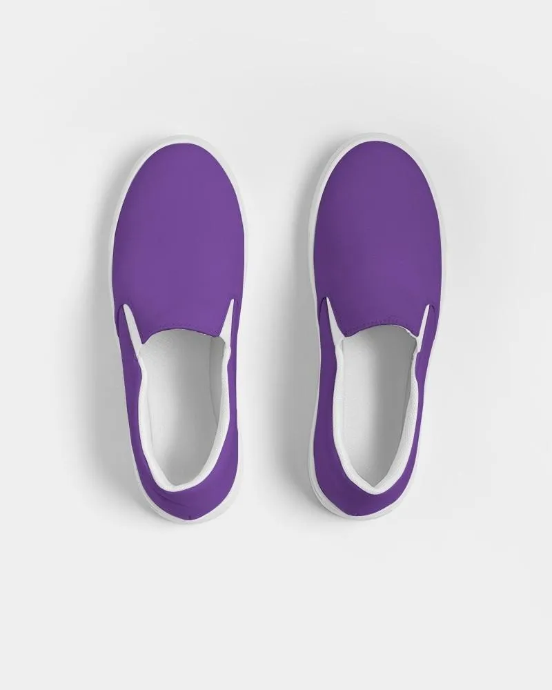 Bright Violet Slip-On Canvas Sneakers | Men's | Bright Pure Violet | C75M100Y0K0