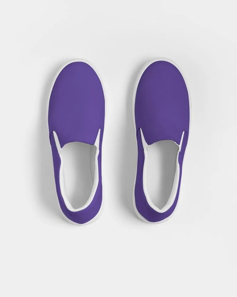 Bright Violet Slip-On Canvas Sneakers | Women's | Bright Pure Violet | C88M100Y0K0