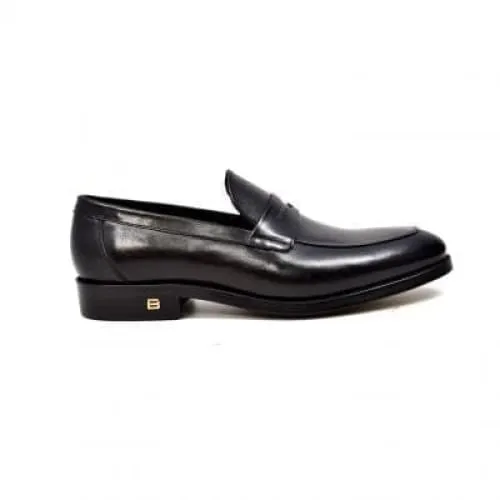 British Walkers Berlin Men's Black Leather Loafers