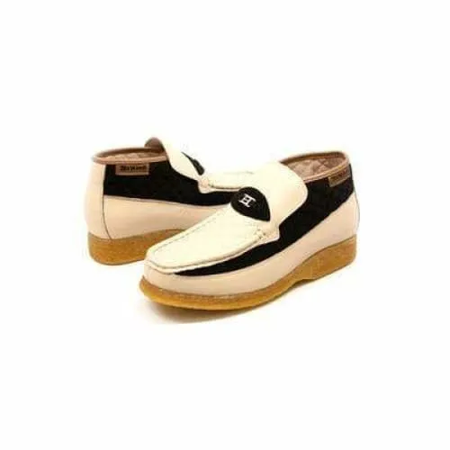 British Walkers Checkers Men's Beige and Brown Suede Slip Ons