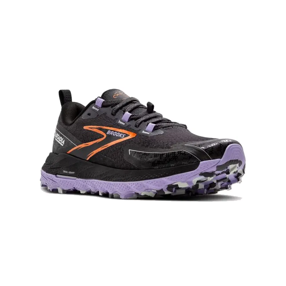 BROOKS CASCADIA 18 EBONY/SWEET LAVENDAR/COPPER - WOMENS