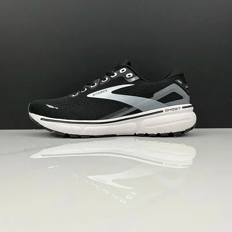 BROOKS Ghost 15 Oyster Alloy White Running Shoes Women Men Long-Distance Road Sport Training Casual Sneakers