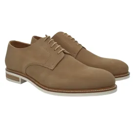 Camel Lace Up Nubuck Shoes