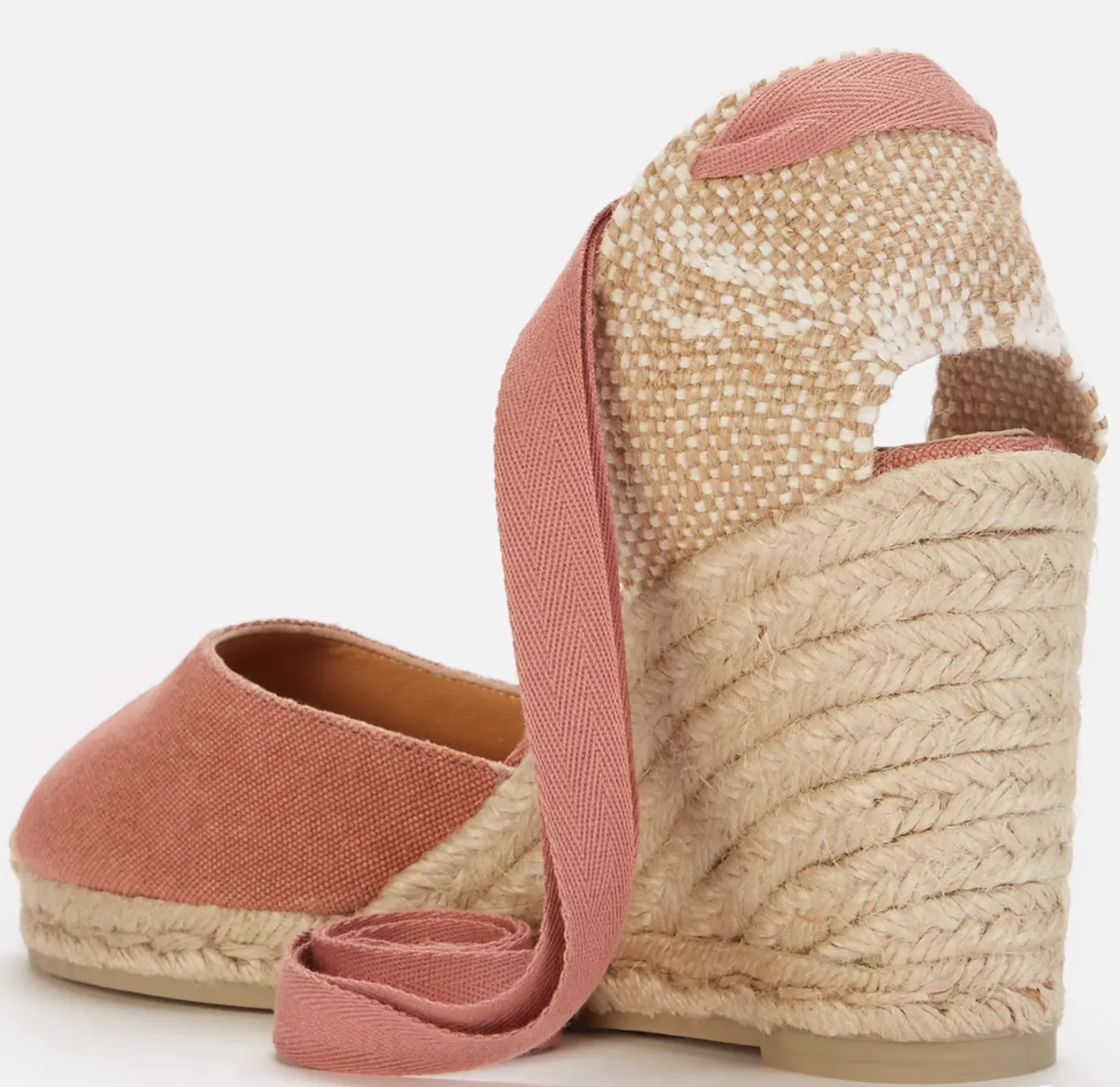 Castaner Carina 8 Rosa Pink Wedge Espadrilles