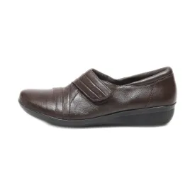 Clarks Everlay Tara Slip Ons Leather Brown Colour For Women