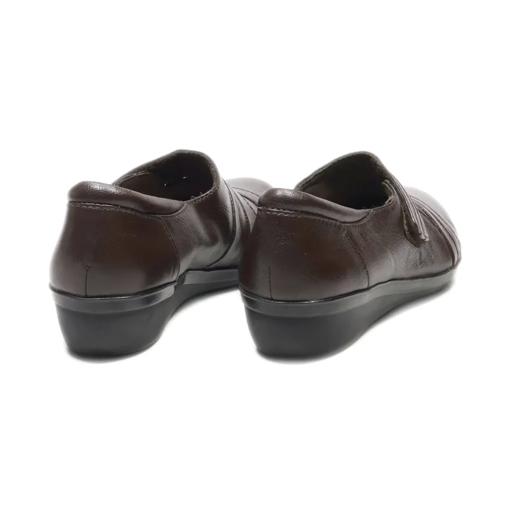 Clarks Everlay Tara Slip Ons Leather Brown Colour For Women