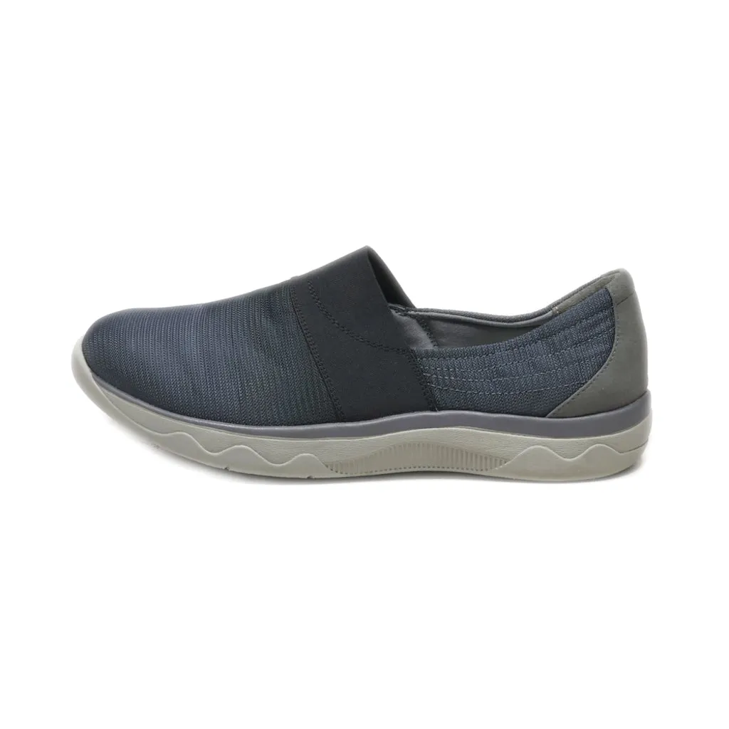 Clarks Slip Ons Leather Blue Colour For Women