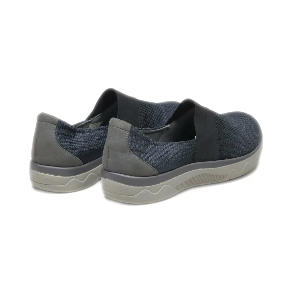 Clarks Slip Ons Leather Blue Colour For Women