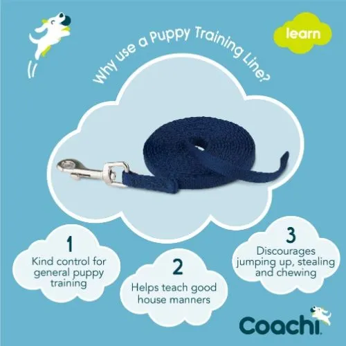 Coachi Navy Puppy Training Lead - 2.5m