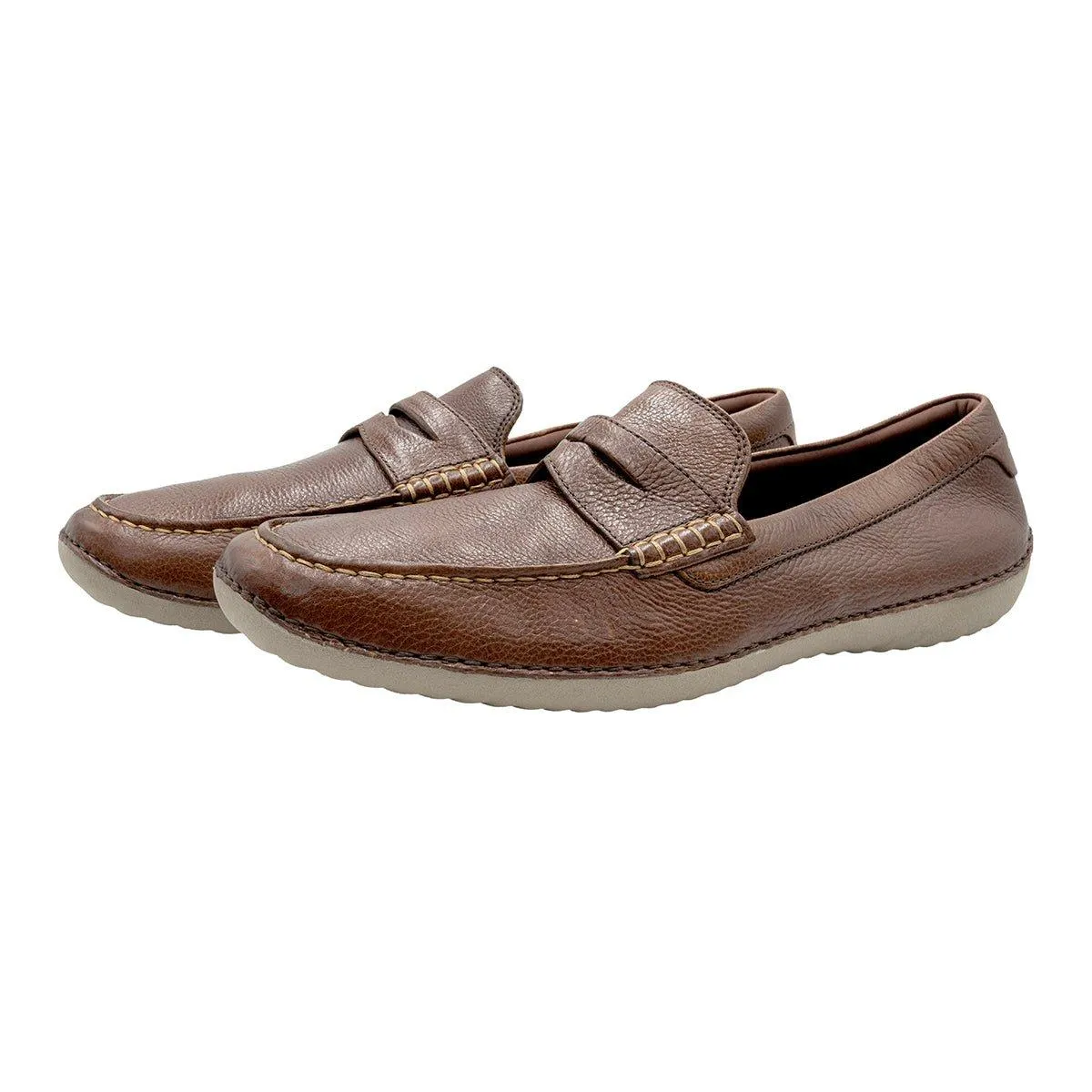 Cole Haan Motogrand Penny Loafers Leather Brown Colour For Men