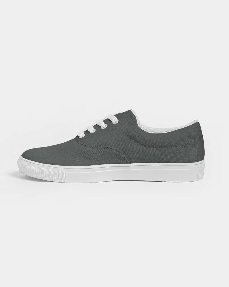 Dark Green Gray Women's Canvas Sneakers | Women's | Dark Pale Green Gray | C10M0Y10K80