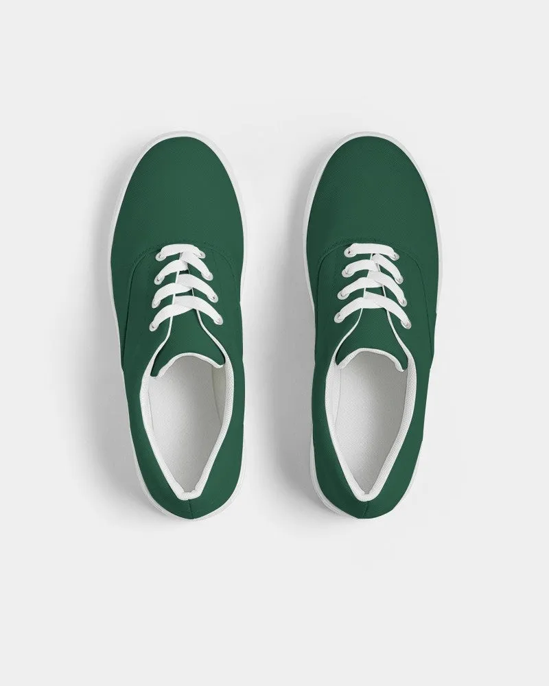 Dark Green Men's Canvas Sneakers | Men's | Dark Pastel Green | C60M0Y60K80