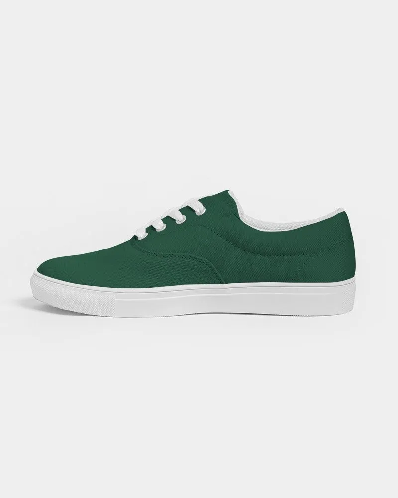 Dark Green Men's Canvas Sneakers | Men's | Dark Pastel Green | C60M0Y60K80