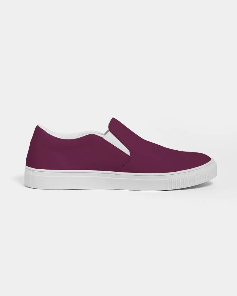 Dark Magenta Slip-On Canvas Sneakers | Men's | Dark Pure Magenta | C0M100Y0K80