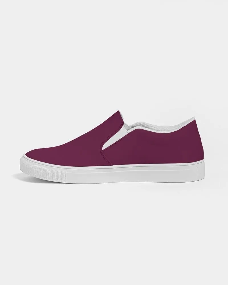 Dark Magenta Slip-On Canvas Sneakers | Men's | Dark Pure Magenta | C0M100Y0K80