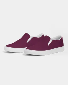 Dark Magenta Slip-On Canvas Sneakers | Men's | Dark Pure Magenta | C0M100Y0K80