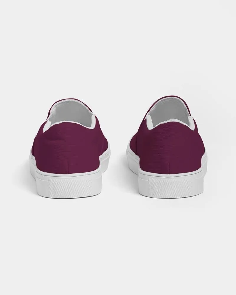 Dark Magenta Slip-On Canvas Sneakers | Men's | Dark Pure Magenta | C0M100Y0K80