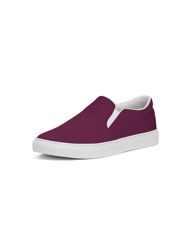 Dark Magenta Slip-On Canvas Sneakers | Men's | Dark Pure Magenta | C0M100Y0K80