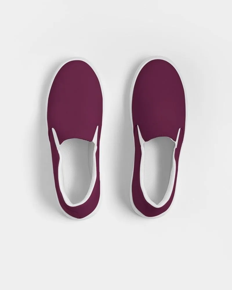 Dark Magenta Slip-On Canvas Sneakers | Men's | Dark Pure Magenta | C0M100Y0K80