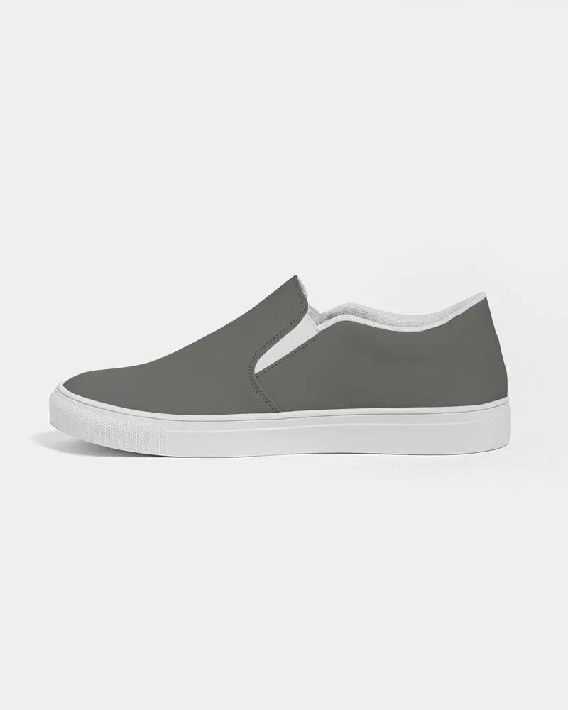 Dark Yellow Gray Slip-On Canvas Sneakers | Men's | Dark Pale Yellow Gray | C0M0Y10K80