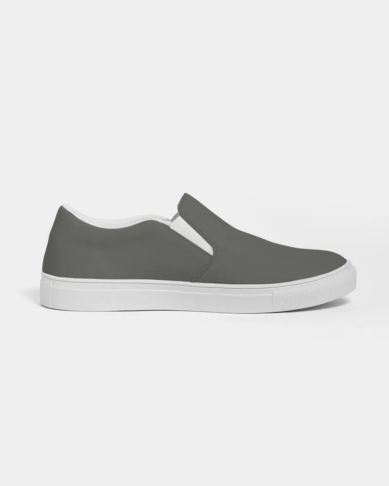 Dark Yellow Gray Slip-On Canvas Sneakers | Men's | Dark Pale Yellow Gray | C0M0Y10K80