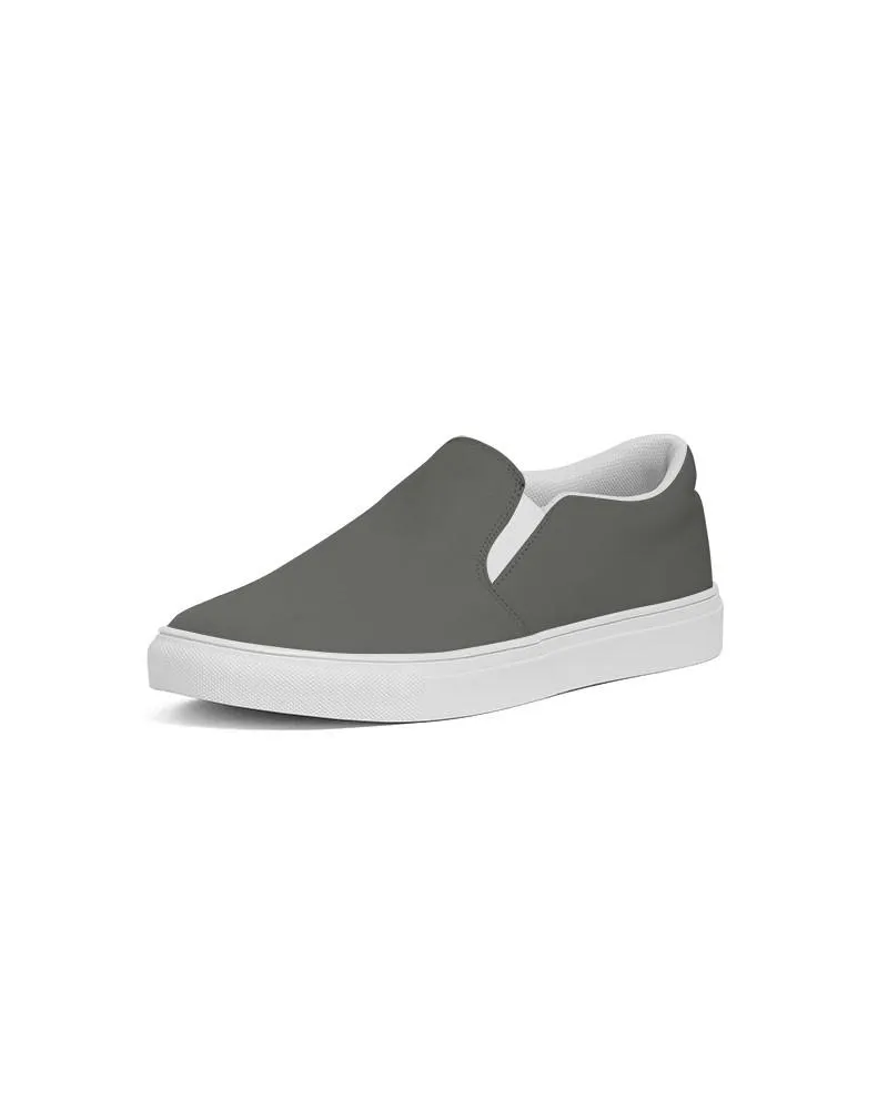 Dark Yellow Gray Slip-On Canvas Sneakers | Men's | Dark Pale Yellow Gray | C0M0Y10K80