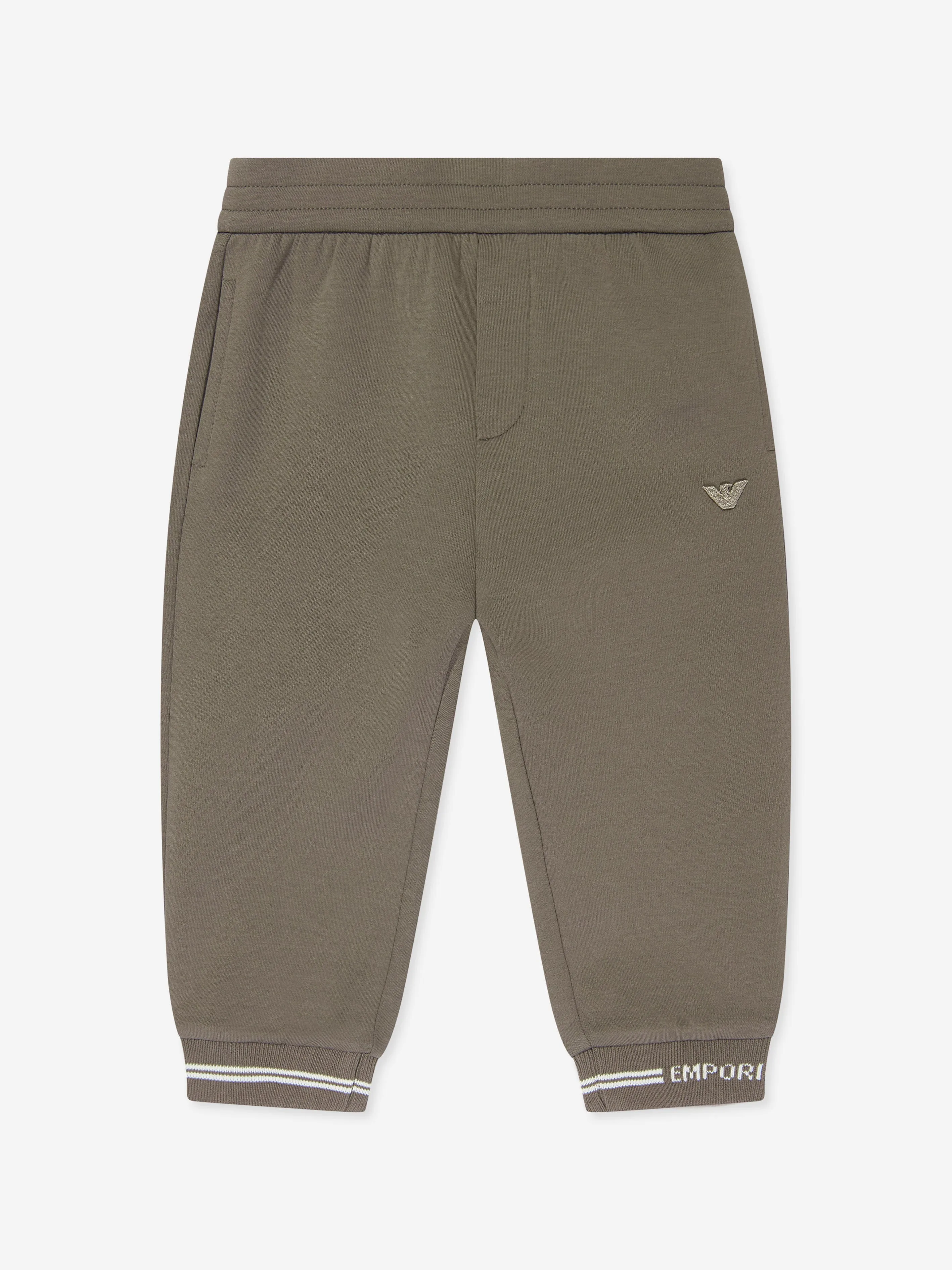 Emporio Armani Baby Boys Logo Jogges in Brown