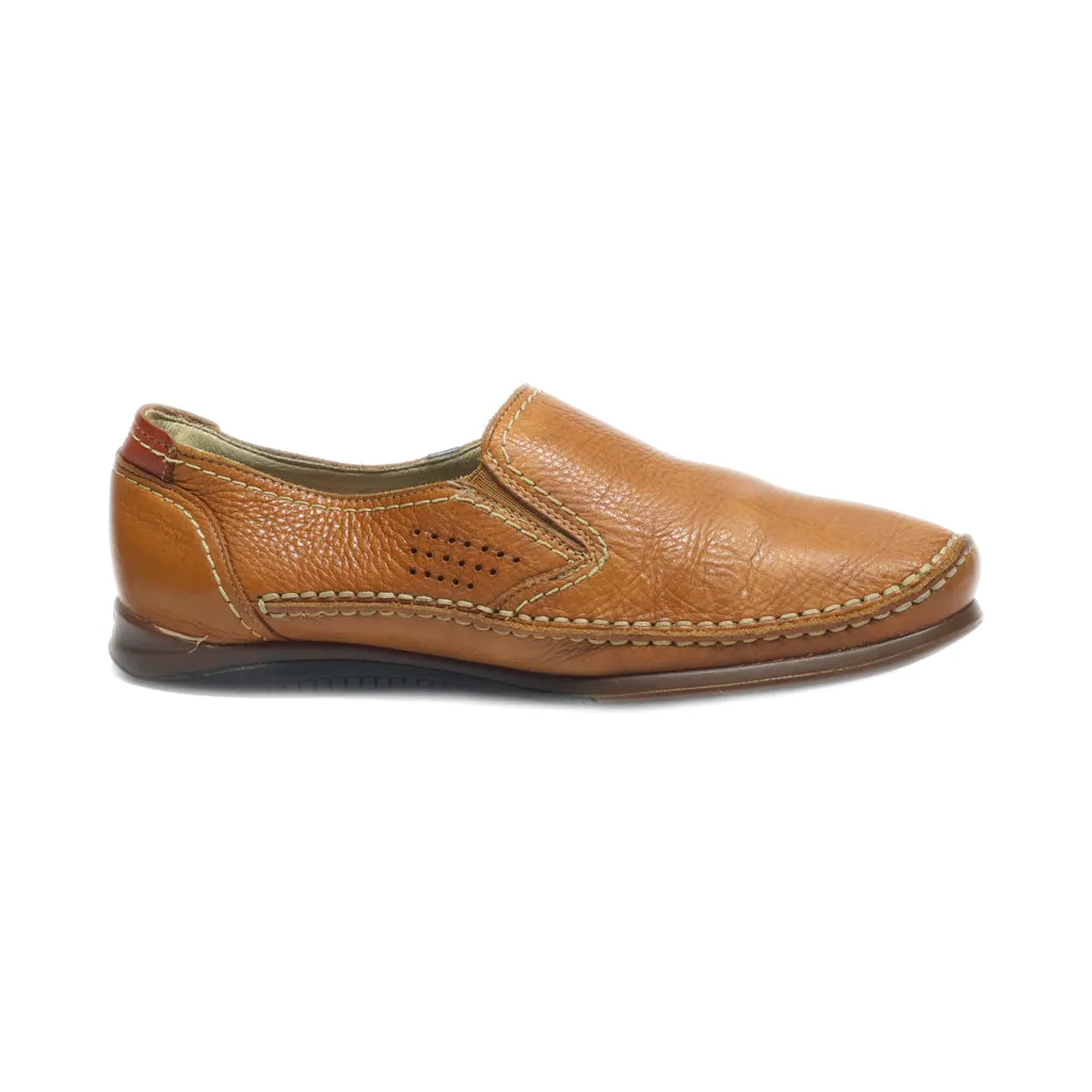 Fluchos Formal Slip Ons Leather Brown Colour For Men