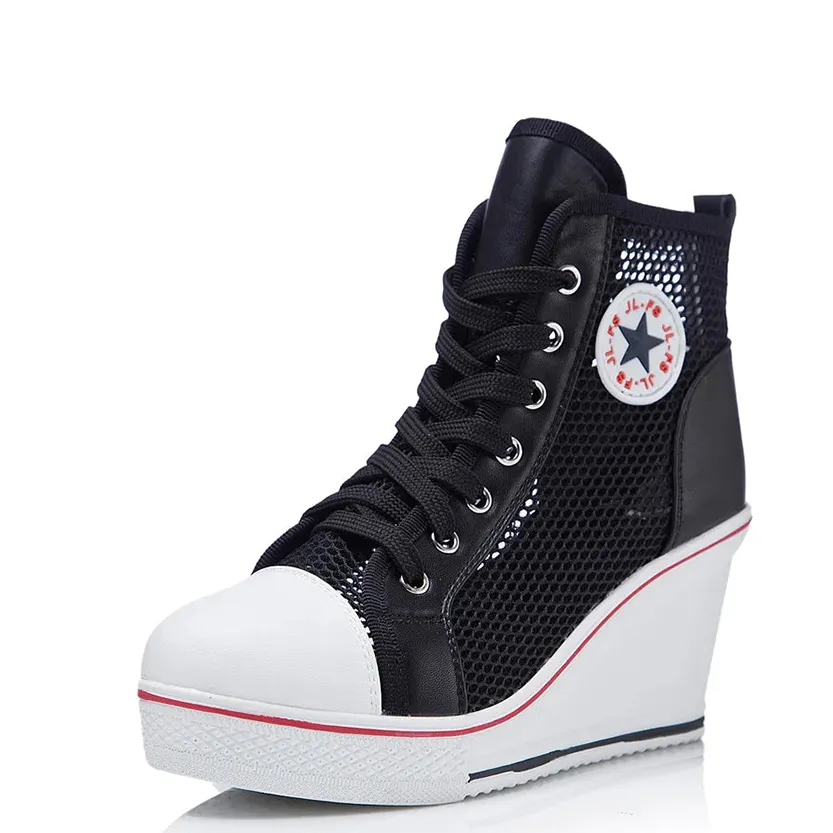 Funki Buys | Boots | Women's High Top Mesh Platform Sneakers