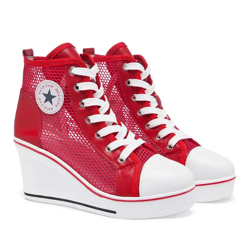 Funki Buys | Boots | Women's High Top Mesh Platform Sneakers