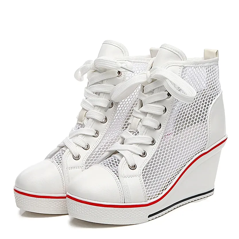 Funki Buys | Boots | Women's High Top Mesh Platform Sneakers