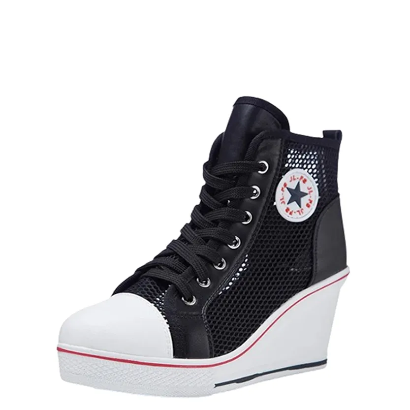 Funki Buys | Boots | Women's High Top Mesh Platform Sneakers