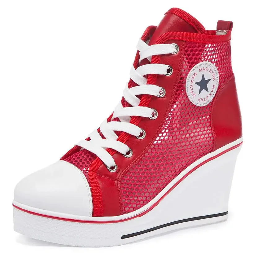 Funki Buys | Boots | Women's High Top Mesh Platform Sneakers