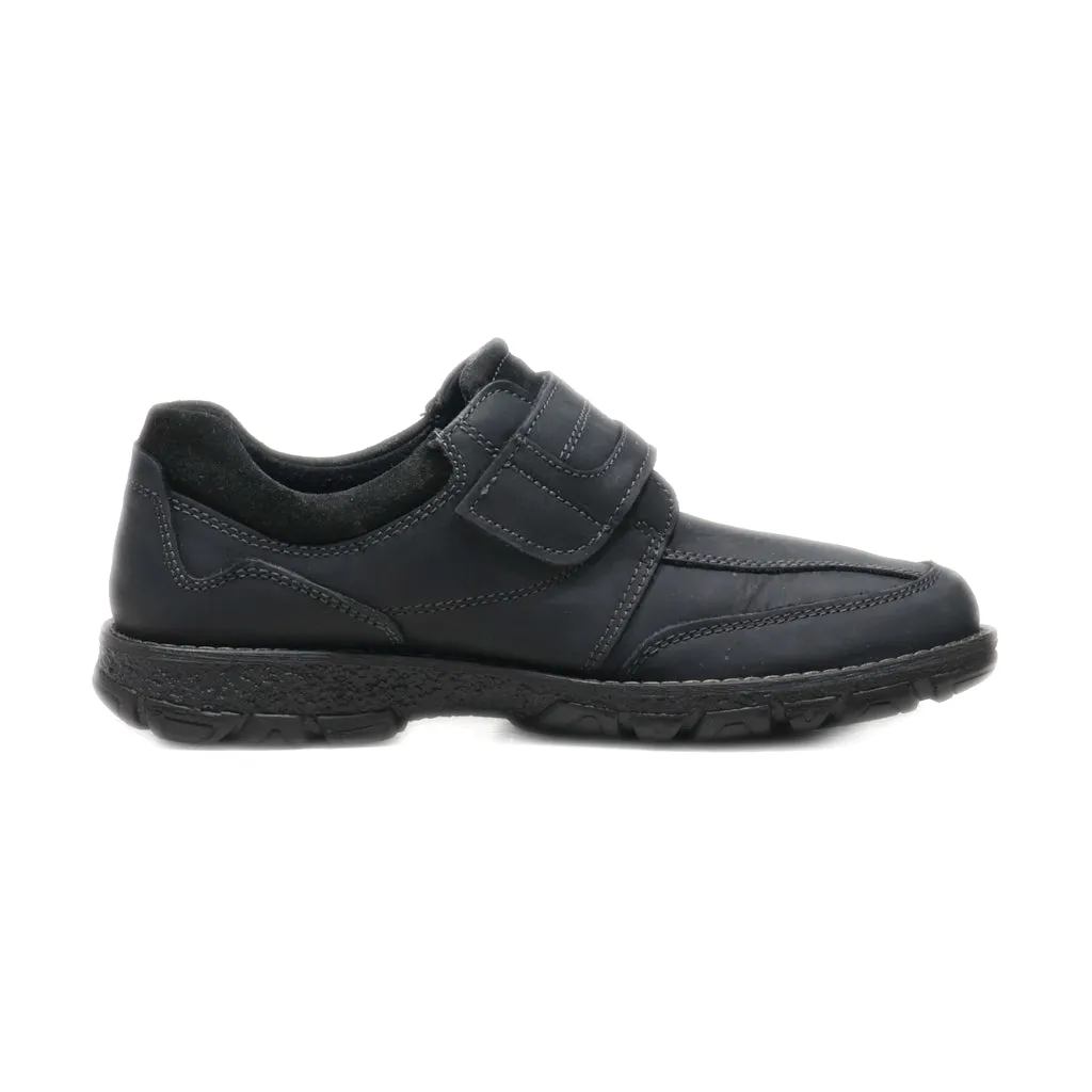 Gallus Casual Slip Ons Leather Black Colour For Men