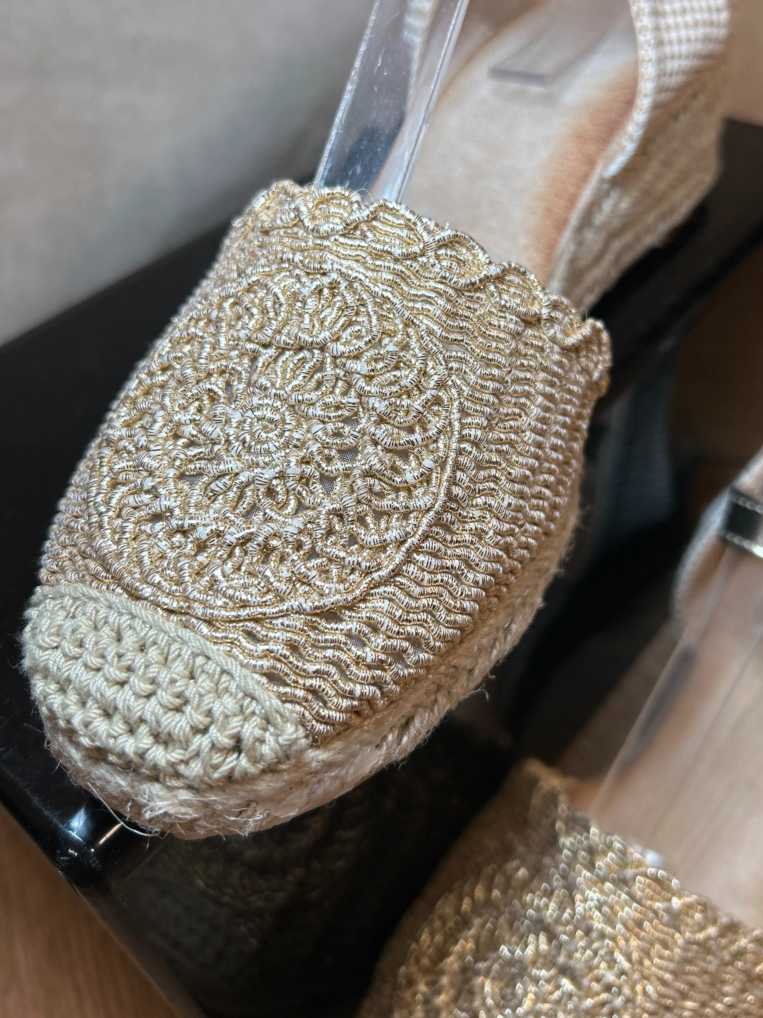 Gold Espadrilles