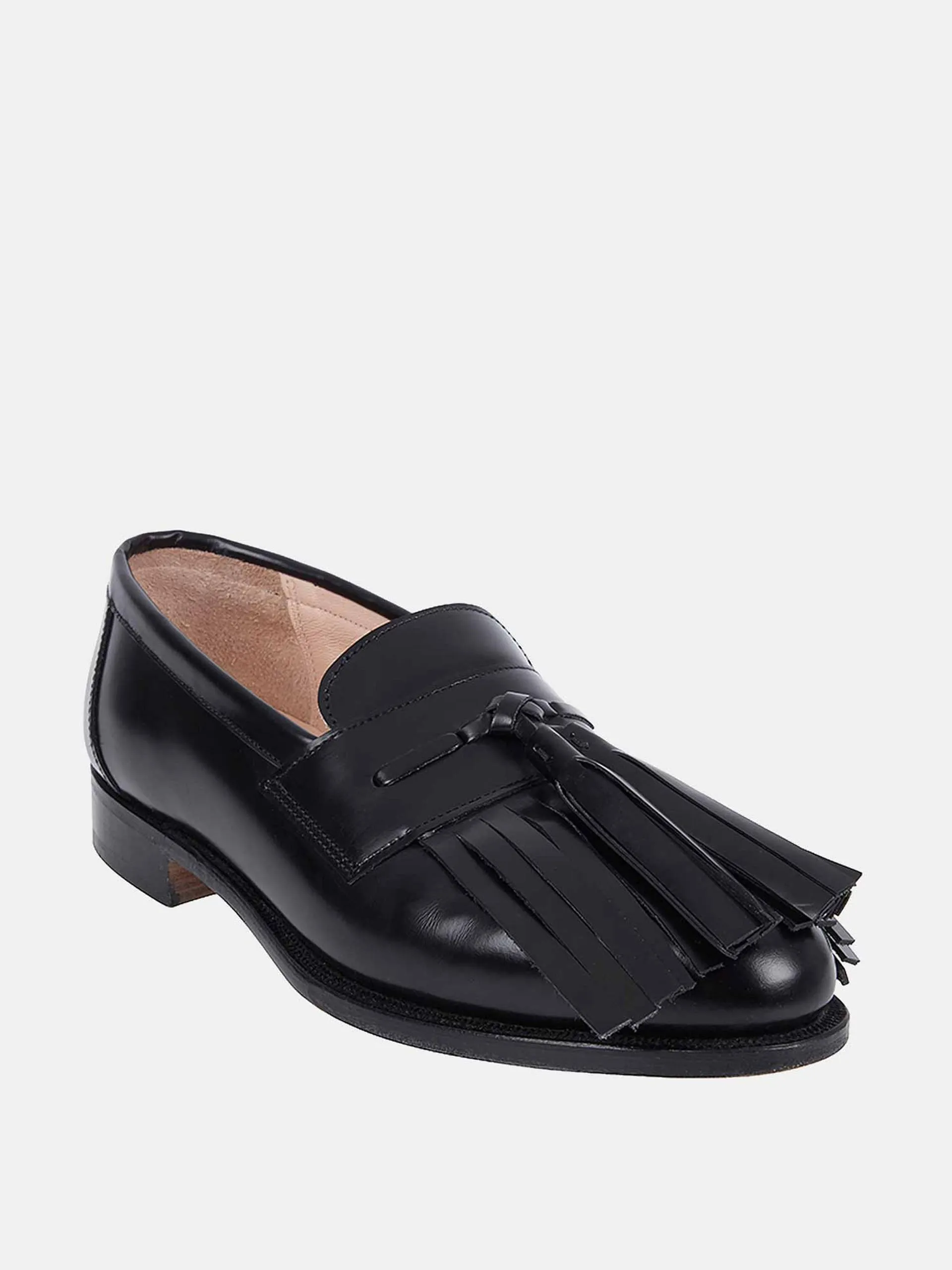 Grenda tassel front loafer in black leather