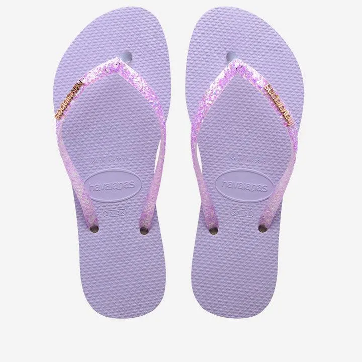 HAVAIANAS DOUBLE SIDED FLRISH GLITTER LILAC