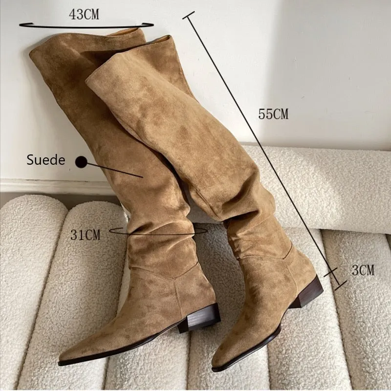 Hera Suede Knee High Boots - 2 Colors