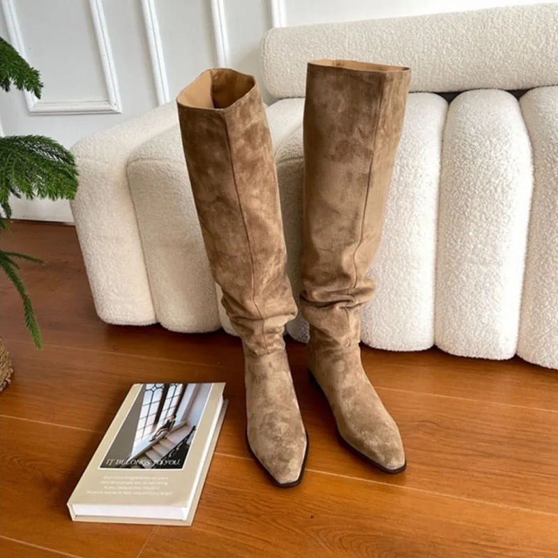 Hera Suede Knee High Boots - 2 Colors