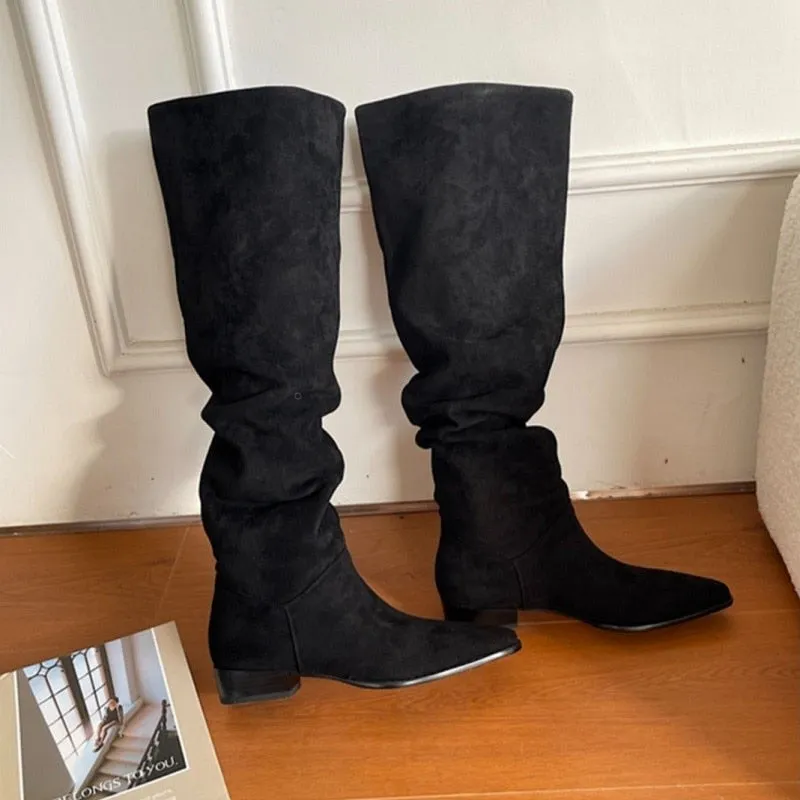 Hera Suede Knee High Boots - 2 Colors