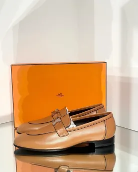 HERMÈS Paris Leather Loafers