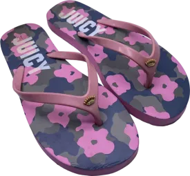 Juicy Couture Pink Camo Flip Flops UK Size 6