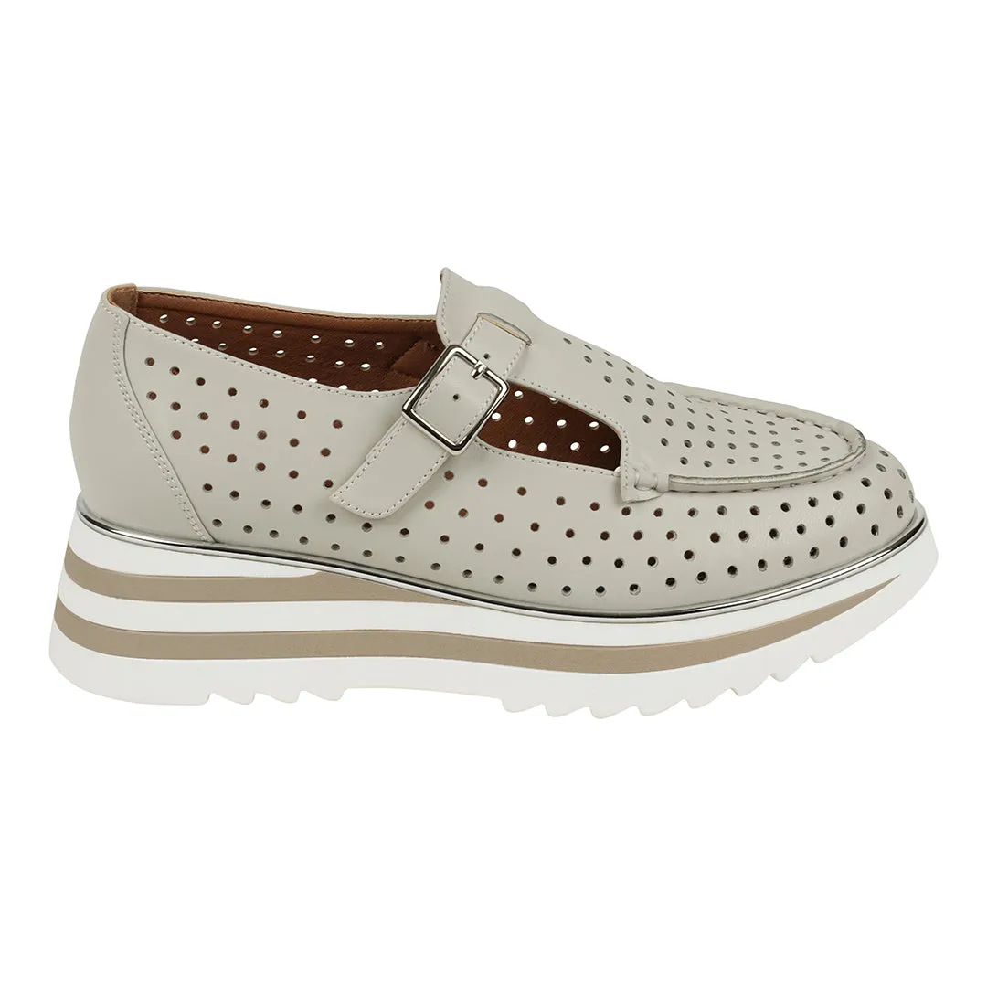 Karmine Ice Laser Cut Mary Jane Loafers