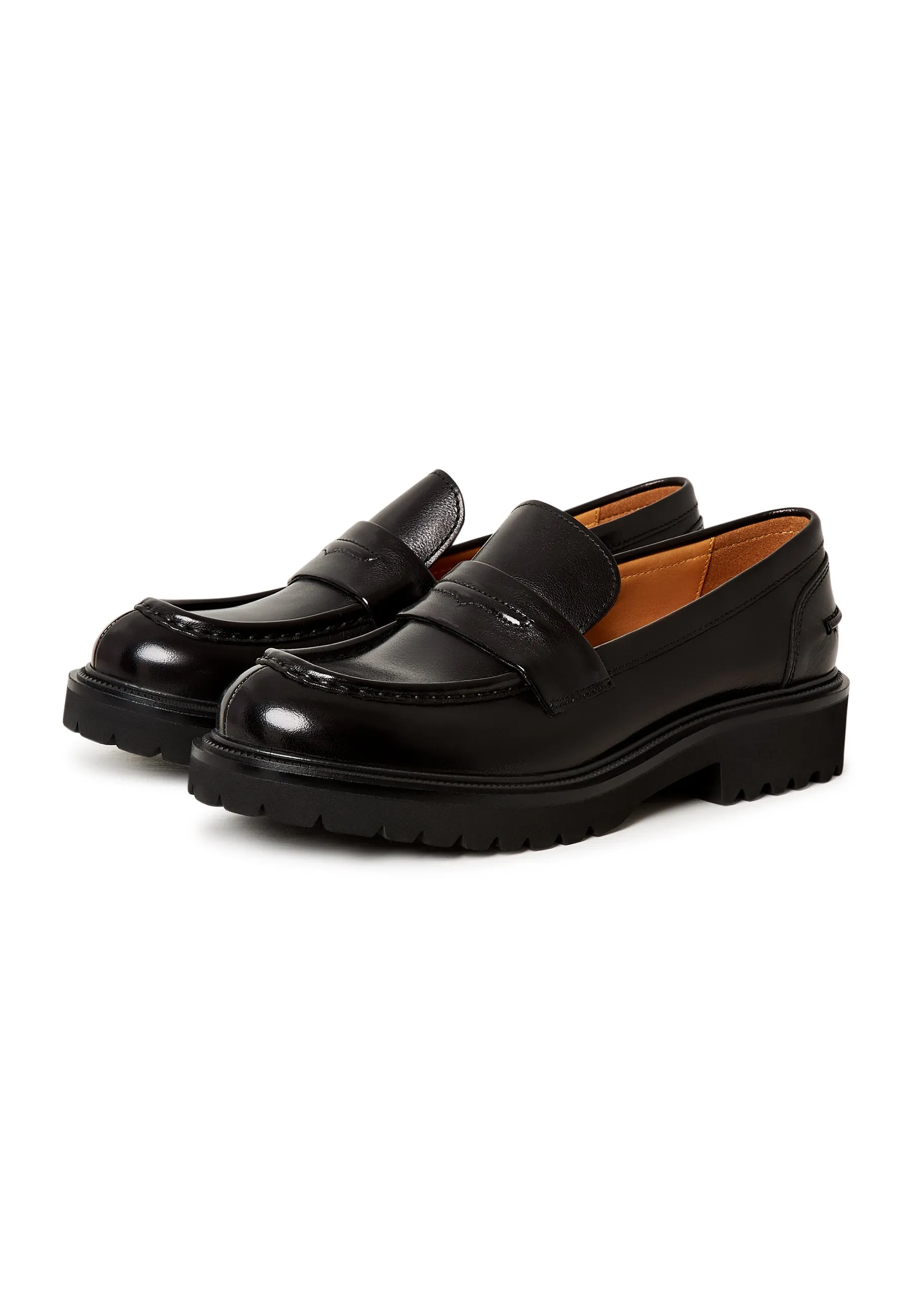 Leather Loafers Dennise - Black